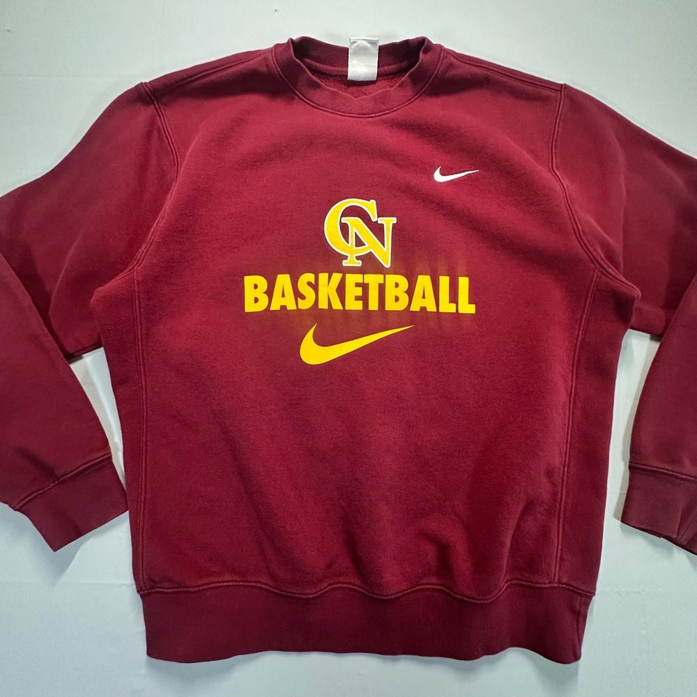 Nike‎ CN Basketball Crewneck Sweatshirt Maroon Burgundy CJ1614-610 Mens Medium